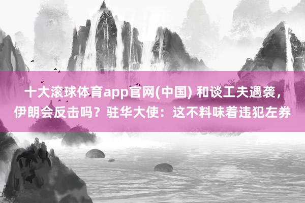 十大滚球体育app官网(中国) 和谈工夫遇袭,伊朗会反击吗?驻华大使:这不料味着违犯左券