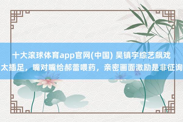 十大滚球体育app官网(中国) 吴镇宇综艺飙戏太插足，嘴对嘴给郝蕾喂药，亲密画面激励是非征询