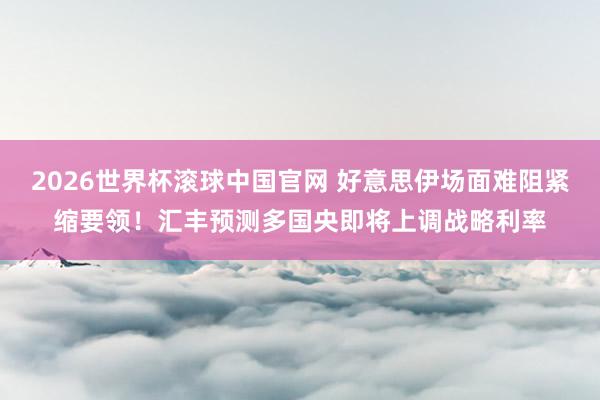 2026世界杯滚球中国官网 好意思伊场面难阻紧缩要领！汇丰预测多国央即将上调战略利率