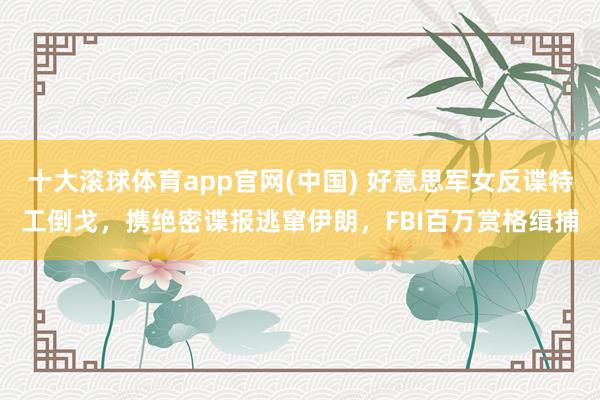 十大滚球体育app官网(中国) 好意思军女反谍特工倒戈，携绝密谍报逃窜伊朗，FBI百万赏格缉捕