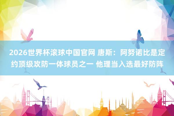2026世界杯滚球中国官网 唐斯:阿努诺比是定约顶级攻防一体球员之一 他理当入选最好防阵