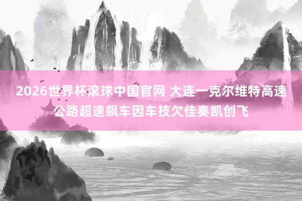 2026世界杯滚球中国官网 大连一克尔维特高速公路超速飙车因车技欠佳奏凯创飞