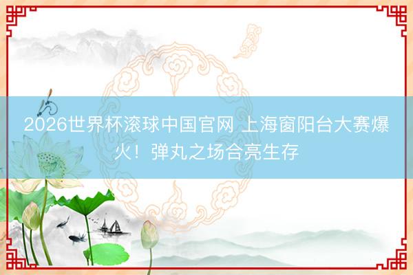2026世界杯滚球中国官网 上海窗阳台大赛爆火!弹丸之场合亮生存